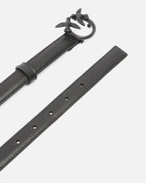 Thin colour-block Love Birds leather belt 2cm - | Pinko