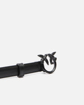 Thin colour-block Love Birds leather belt 2cm - | Pinko