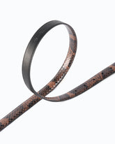 Gürtel mit Pythonprint und Schnalle Love Birds, 2 cm breit - Multicolor Braun-Schwarz | Pinko