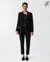 Milano-knit cigarette trousers - | Pinko