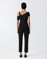Milano-knit cigarette trousers - | Pinko