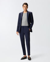 Cigarette trousers with pressed pleat - | Pinko