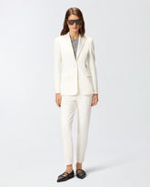 Cigarette trousers with pressed pleat - | Pinko