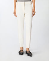 Cigarette trousers with pressed pleat - | Pinko