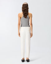 Cigarette trousers with pressed pleat - | Pinko