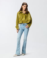 Helle Jeans mit Gürtel und Schnalle Love Birds - | Pinko