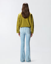 Helle Jeans mit Gürtel und Schnalle Love Birds - | Pinko