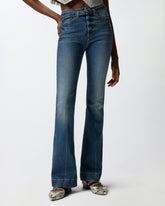Dark jeans with belt and Love Birds buckle - | Pinko