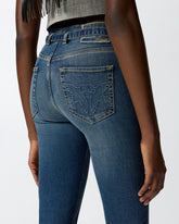 Dark jeans with belt and Love Birds buckle - | Pinko