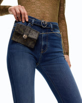 Flared jeans with belt - | Pinko