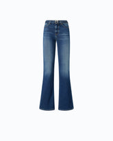 Flared jeans with belt - | Pinko