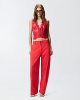 Floral Valenciennes lace vest - | Pinko