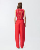 Floral Valenciennes lace vest - | Pinko