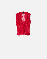 Floral Valenciennes lace vest - | Pinko