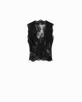 Floral Valenciennes lace vest - | Pinko
