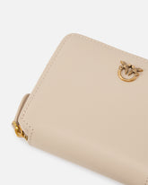 Quadratische Geldbörse aus Leder mit Rundumreißverschluss - | Pinko