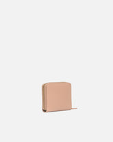 Square leather zip-around purse - Beige | Pinko