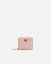 Square leather zip-around purse - Pink | Pinko