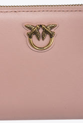 Quadratische Geldbörse aus Leder mit Rundumreißverschluss - | Pinko