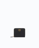 Square leather zip-around purse - | Pinko