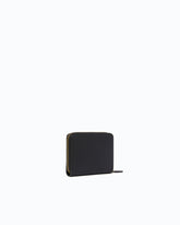 Square leather zip-around purse - Black | Pinko