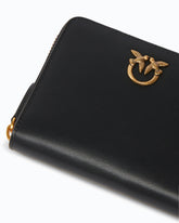 Square leather zip-around purse - Black | Pinko