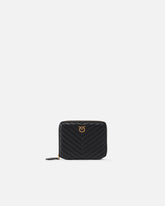 Square quilted nappa leather zip-around purse - | Pinko
