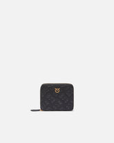 Square wallet in Monogram imprinted leather - | Pinko