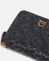 Square wallet in Monogram imprinted leather - | Pinko