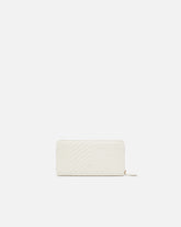 Zip-around wallet in chevron-patterned nappa leather - | Pinko
