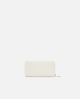 Zip-around wallet in chevron-patterned nappa leather - | Pinko