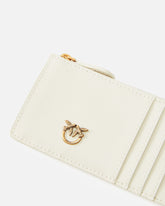 Zipped chevron-patterned card holder - | Pinko