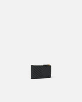 Zipped chevron-patterned card holder - | Pinko