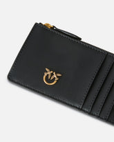 Zipped chevron-patterned card holder - | Pinko