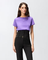 T-Shirt mit Love Birds-Stickerei - | Pinko