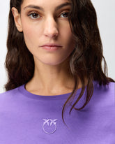 T-Shirt mit Love Birds-Stickerei - | Pinko