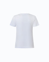 T-Shirt mit Love Birds-Stickerei - Weiß | Pinko
