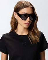 T-Shirt mit Logo Love Birds - | Pinko