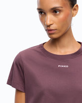 T-shirt with PINKO logo - Bordeaux | Pinko