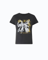 T-shirt with Too Chill To Conform bow print - | Pinko