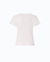 T-shirt with Too Chill To Conform bow print - Multicolor White-Black-Yellow | Pinko