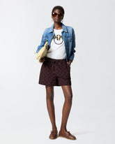 T-Shirt mit Maxi-Schmuckstickerei Love Birds - | Pinko