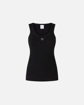 Geripptes Tanktop mit Vogel-Logo - | Pinko