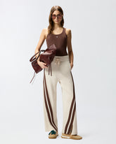Tanktop mit goldener Applikation Love Birds - Braun | Pinko