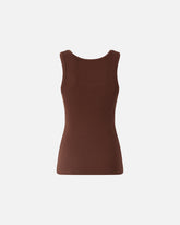 Tanktop mit goldener Applikation Love Birds - Braun | Pinko