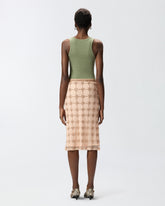 Tanktop mit goldener Applikation Love Birds - Grün | Pinko