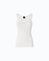 Vest top with Love Birds golden detail - White | Pinko
