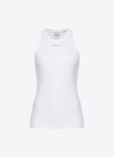 Geripptes Top mit Logo - | Pinko