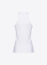 Geripptes Top mit Logo - | Pinko