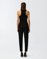Ribbed top with logo - | Pinko